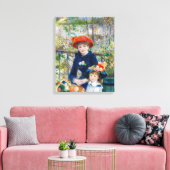 Pierre-Auguste Renoir - Twee zussen op de Terrace Canvas Afdruk (Insitu (Woonkamer))