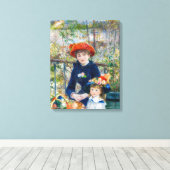 Pierre-Auguste Renoir - Twee zussen op de Terrace Canvas Afdruk (Insitu (Houten vloer))
