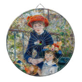 Pierre-Auguste Renoir - Twee zussen op de Terrace Dartbord (Voorkant)
