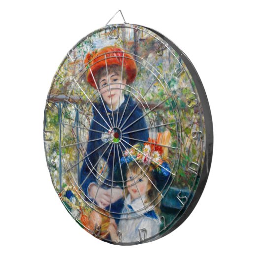 Pierre-Auguste Renoir - Twee zussen op de Terrace Dartbord (Voorkant Rechts)
