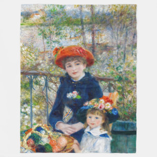 Pierre-Auguste Renoir - Twee zussen op de Terrace Fleece Deken