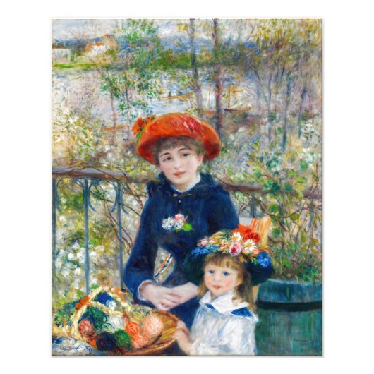Pierre-Auguste Renoir - Twee zussen op de Terrace Foto Afdruk (Voorkant)