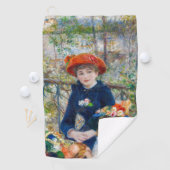 Pierre-Auguste Renoir - Twee zussen op de Terrace Golfhanddoek (Insitu)