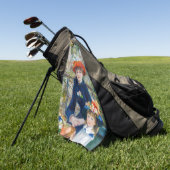 Pierre-Auguste Renoir - Twee zussen op de Terrace Golfhanddoek (Groen)