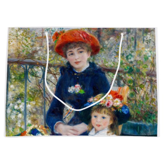 Pierre-Auguste Renoir - Twee zussen op de Terrace Groot Cadeauzakje (Voorkant)