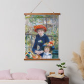 Pierre-Auguste Renoir - Twee zussen op de Terrace Hangend Wandkleed (Slaapkamer)