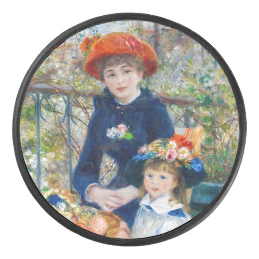 Pierre-Auguste Renoir - Twee zussen op de Terrace Hockey Puck (Voorkant)