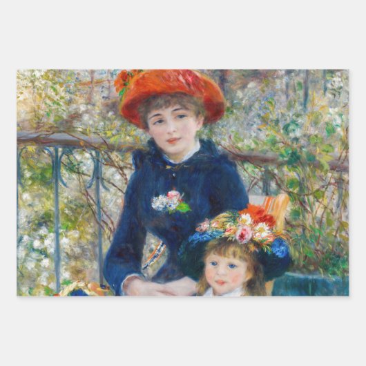 Pierre-Auguste Renoir - Twee zussen op de Terrace Inpakpapier Vel (Voorkant 2)