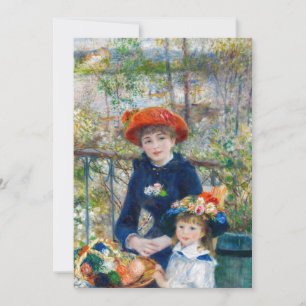 Pierre-Auguste Renoir - Twee zussen op de Terrace Kaart