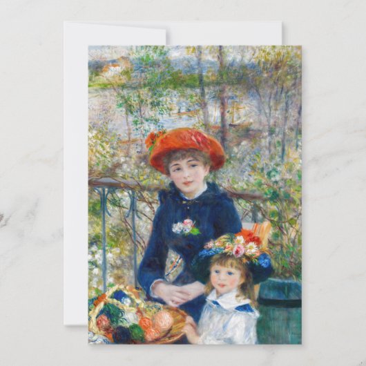 Pierre-Auguste Renoir - Twee zussen op de Terrace Kaart (Voorkant)