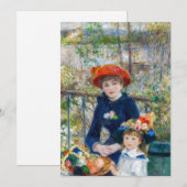 Pierre-Auguste Renoir - Twee zussen op de Terrace Kaart (Voorkant / Achterkant)