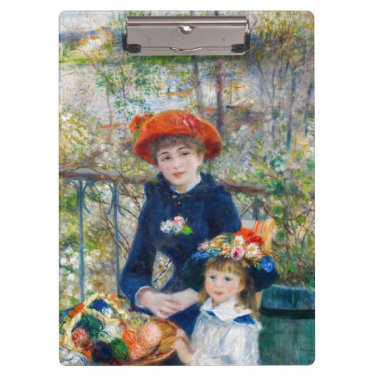 Pierre-Auguste Renoir - Twee zussen op de Terrace Klembord (Voorkant)