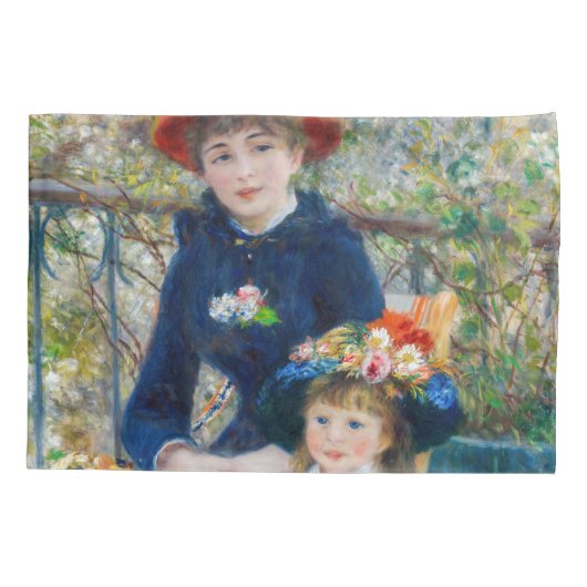Pierre-Auguste Renoir - Twee zussen op de Terrace Kussensloop (Achterkant)