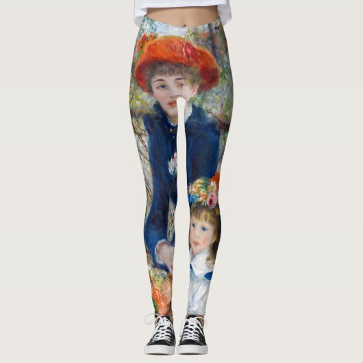 Pierre-Auguste Renoir - Twee zussen op de Terrace Leggings (Voorkant)