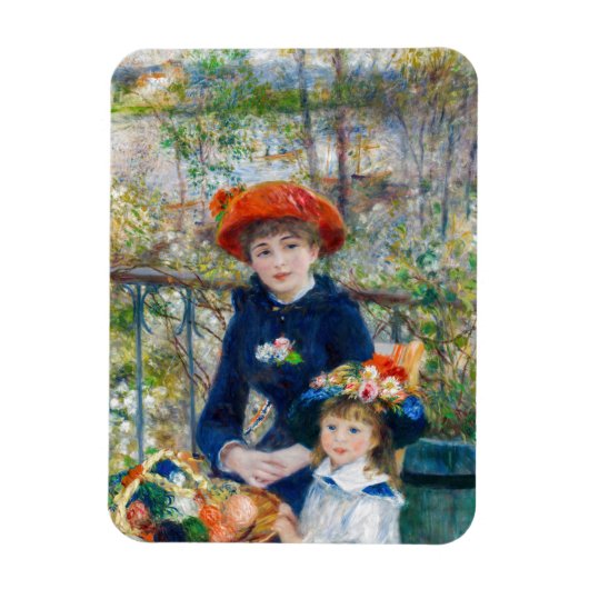 Pierre-Auguste Renoir - Twee zussen op de Terrace Magneet (Verticaal)
