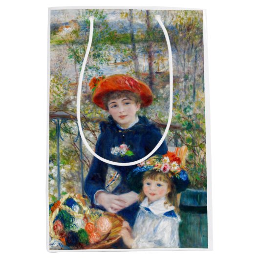 Pierre-Auguste Renoir - Twee zussen op de Terrace Medium Cadeauzakje (Voorkant)
