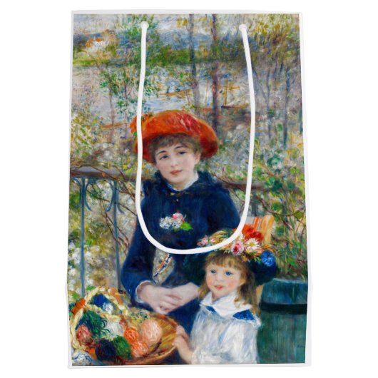 Pierre-Auguste Renoir - Twee zussen op de Terrace Medium Cadeauzakje (Achterkant)