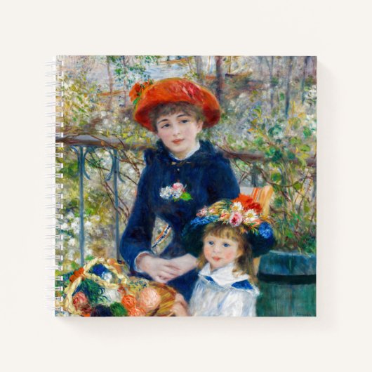 Pierre-Auguste Renoir - Twee zussen op de Terrace Notitieboek (Voorkant)
