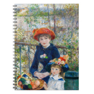 Pierre-Auguste Renoir - Twee zussen op de Terrace Notitieboek