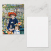 Pierre-Auguste Renoir - Twee zussen op de Terrace Notitiekaartje (Voorkant / Achterkant)