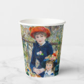 Pierre-Auguste Renoir - Twee zussen op de Terrace Papieren Bekers (Achterkant)