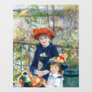 Pierre-Auguste Renoir - Twee zussen op de Terrace Raamsticker