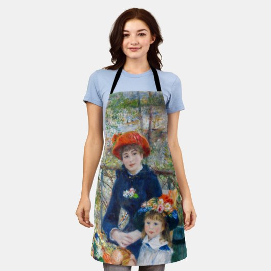 Pierre-Auguste Renoir - Twee zussen op de Terrace Schort (Gedragen)