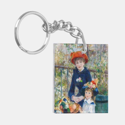 Pierre-Auguste Renoir - Twee zussen op de Terrace Sleutelhanger (Voorkant Links)