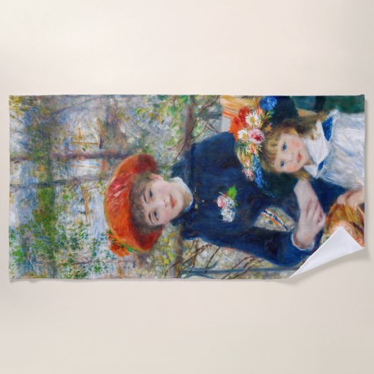 Pierre-Auguste Renoir - Twee zussen op de Terrace Strandlaken (Voorkant)