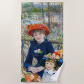 Pierre-Auguste Renoir - Twee zussen op de Terrace Strandlaken (Voorkant)