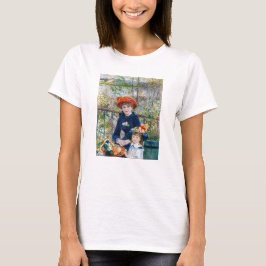 Pierre-Auguste Renoir - Twee zussen op de Terrace T-shirt (Voorkant)