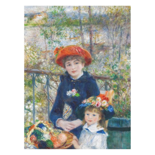 Pierre-Auguste Renoir - Twee zussen op de Terrace Tafelkleed (Voorkant)