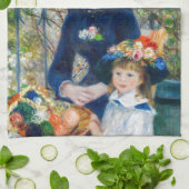 Pierre-Auguste Renoir - Twee zussen op de Terrace Theedoek (Gevouwen)