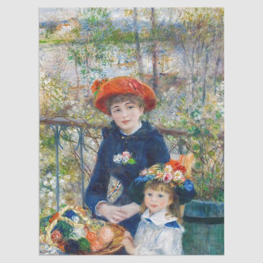 Pierre-Auguste Renoir - Twee zussen op de Terrace Tissuepapier
