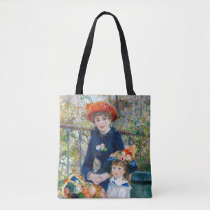 Pierre-Auguste Renoir - Twee zussen op de Terrace Tote Bag