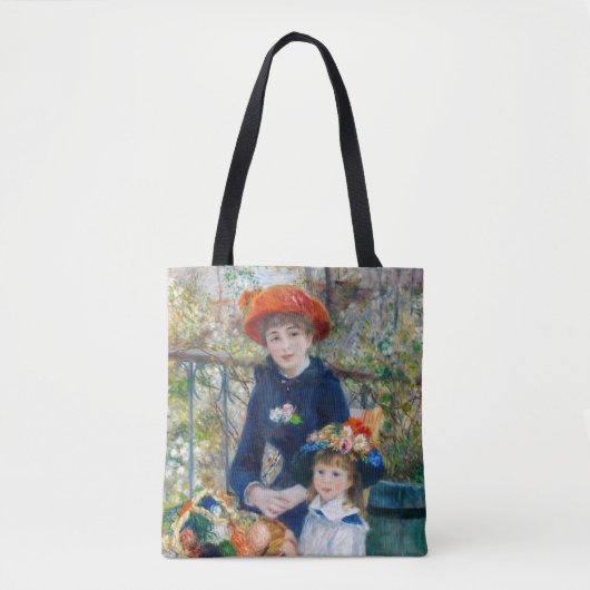 Pierre-Auguste Renoir - Twee zussen op de Terrace Tote Bag (Voorkant)