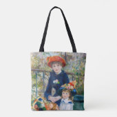 Pierre-Auguste Renoir - Twee zussen op de Terrace Tote Bag (Achterkant)
