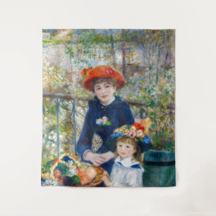 Pierre-Auguste Renoir - Twee zussen op de Terrace Wandkleed