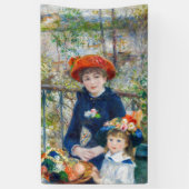 Pierre-Auguste Renoir - Twee zussen op het terras Spandoek (Verticaal)