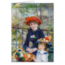 Pierre-Auguste Renoir Twee zussen op terras