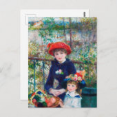 Pierre Auguste Renoir, twee zusters (op de Terras) Briefkaart (Voorkant / Achterkant)