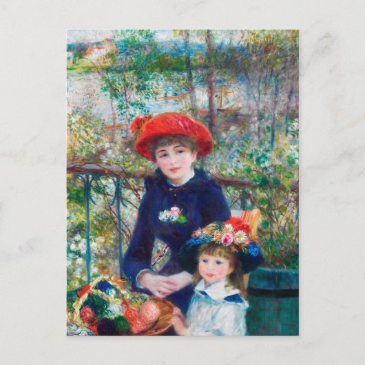 Pierre Auguste Renoir, twee zusters (op de Terras) Briefkaart (Voorkant)