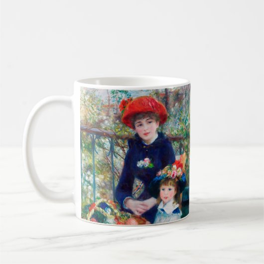 Pierre Auguste Renoir, twee zusters (op de Terras) Koffiemok (Links)