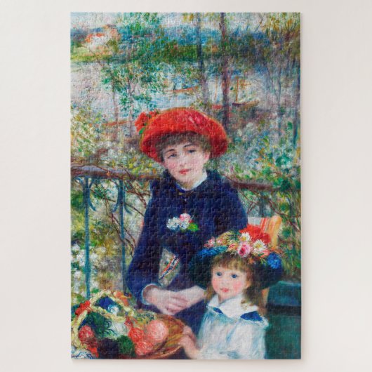 Pierre Auguste Renoir, twee zusters (op de Terras) Legpuzzel (Verticaal)