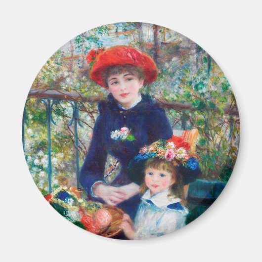 Pierre Auguste Renoir, twee zusters (op de Terras) Magneet (Voorkant)