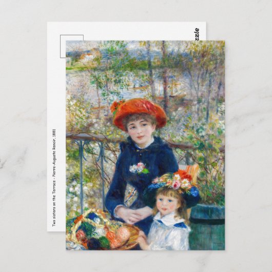 Pierre-Auguste Renoir - Twee zusters op het terras Briefkaart (Voorkant / Achterkant)