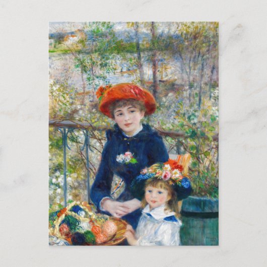 Pierre-Auguste Renoir - Twee zusters op het terras Briefkaart (Voorkant)