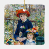 Pierre-Auguste Renoir - Twee zusters op het terras Keramisch Ornament (Achterkant)