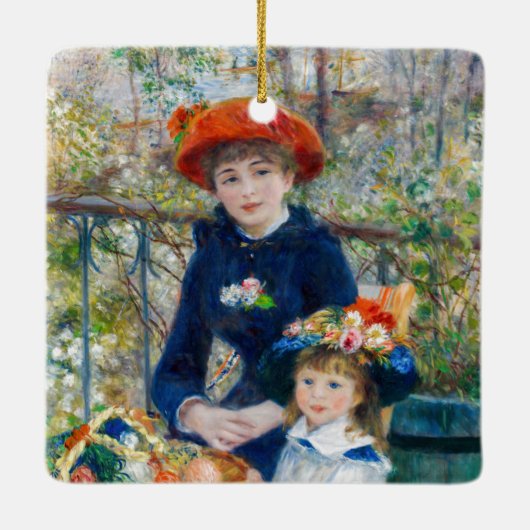 Pierre-Auguste Renoir - Twee zusters op het terras Keramisch Ornament (Achterkant)