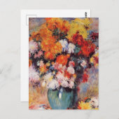Pierre Auguste Renoir Vase of Chrysanthemums Briefkaart (Voorkant / Achterkant)